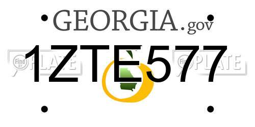 1ZTE577 Georgia License Plate