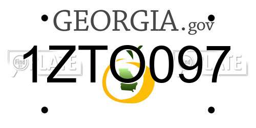 1ZTO097 Georgia License Plate