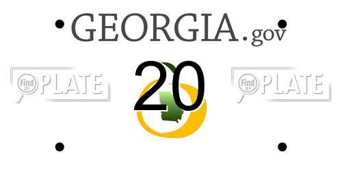 20 Georgia License Plate