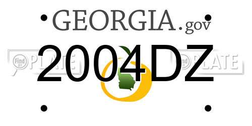 2004DZ Georgia License Plate