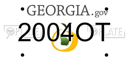 2004OT Georgia License Plate