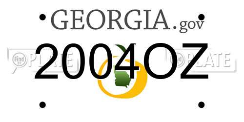 2004OZ Georgia License Plate