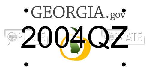 2004QZ Georgia License Plate
