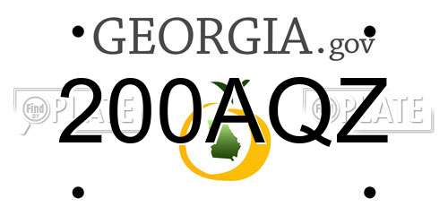 200AQZ Georgia License Plate