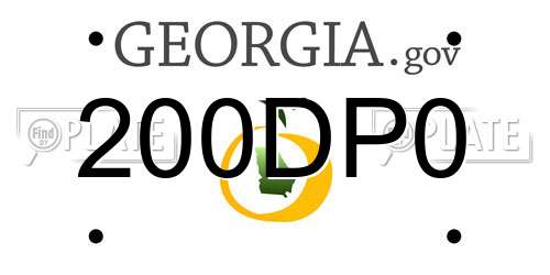 200DP0 Georgia License Plate