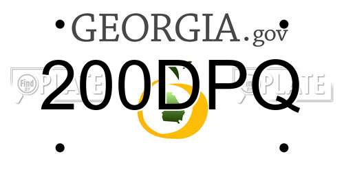 200DPQ Georgia License Plate