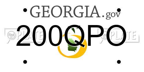 200QPO Georgia License Plate