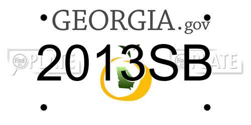 2013SB Georgia License Plate