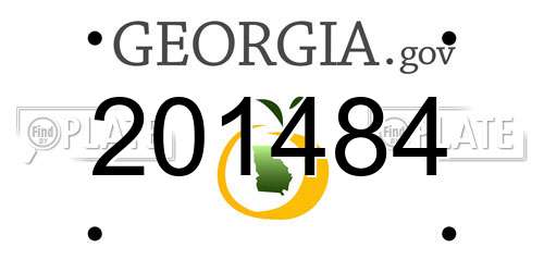 201484 Georgia License Plate