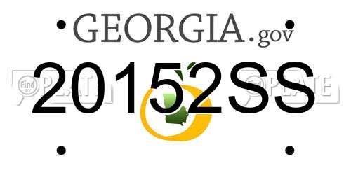 20152SS Georgia License Plate