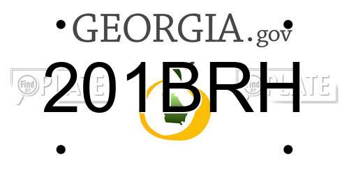 201BRH Georgia License Plate