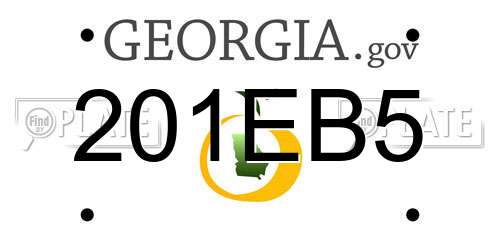 201EB5 Georgia License Plate