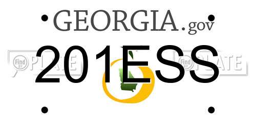 201ESS Georgia License Plate