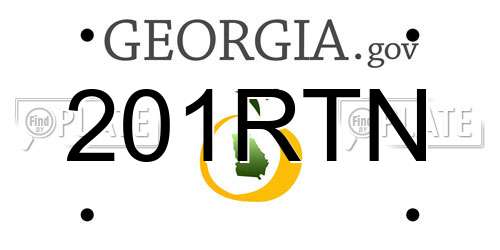 201RTN Georgia License Plate