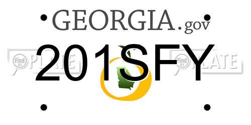 201SFY Georgia License Plate