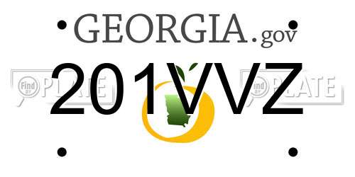 201VVZ Georgia License Plate