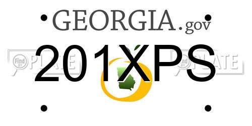 201XPS Georgia License Plate