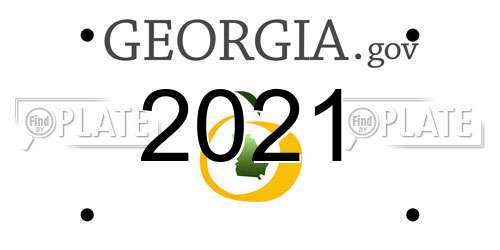 2021 Georgia License Plate