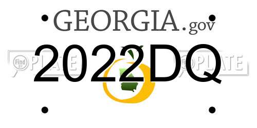 2022DQ Georgia License Plate