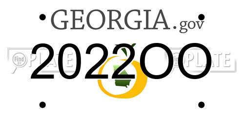 2022OO Georgia License Plate