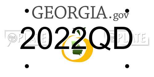 2022QD Georgia License Plate