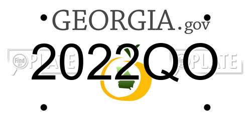 2022QO Georgia License Plate