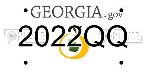 2022QQ Georgia License Plate