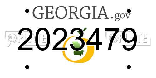 2023479 Georgia License Plate