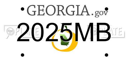 2025MB Georgia License Plate
