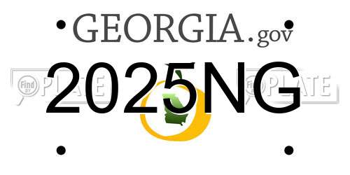 2025NG Georgia License Plate