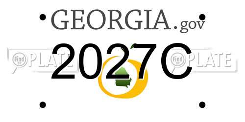 2027C Georgia License Plate