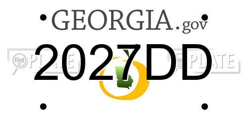 2027DD Georgia License Plate