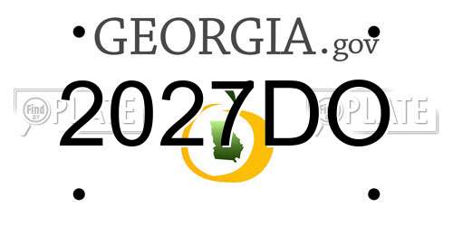 2027DO Georgia License Plate