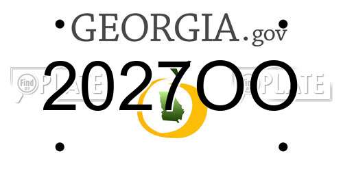 2027OO Georgia License Plate
