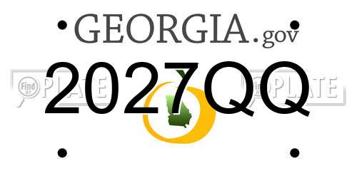 2027QQ Georgia License Plate