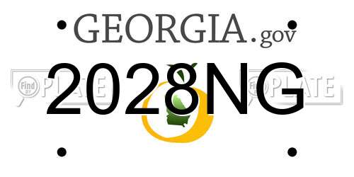 2028NG Georgia License Plate