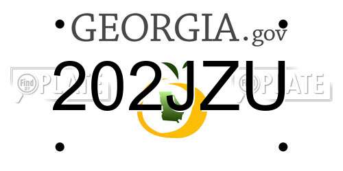202JZU Georgia License Plate
