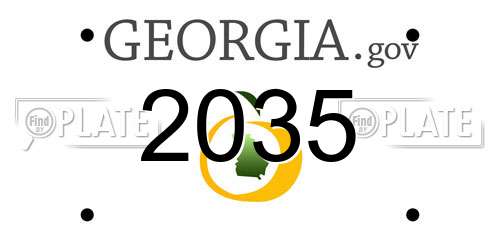 2035 Georgia License Plate
