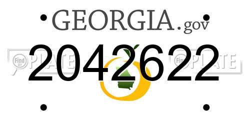 2042622 Georgia License Plate