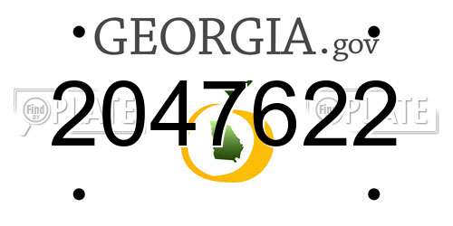 2047622 Georgia License Plate