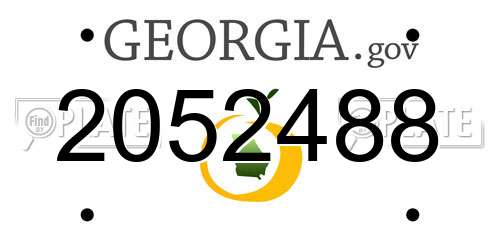 2052488 Georgia License Plate