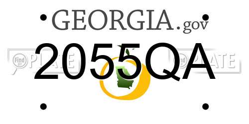 2055QA Georgia License Plate