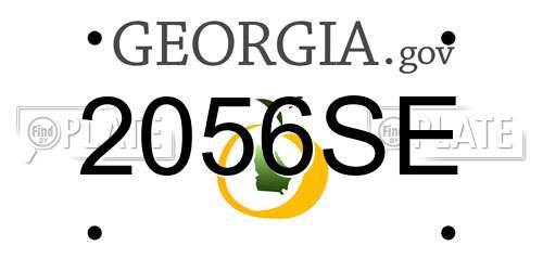 2056SE Georgia License Plate