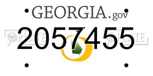 2057455 Georgia License Plate