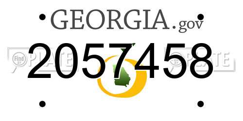2057458 Georgia License Plate