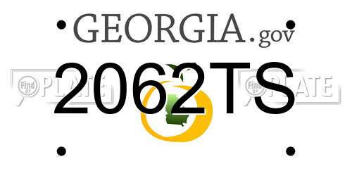 2062TS Georgia License Plate