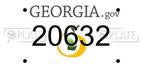 20632 Georgia License Plate