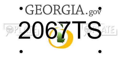 2067TS Georgia License Plate