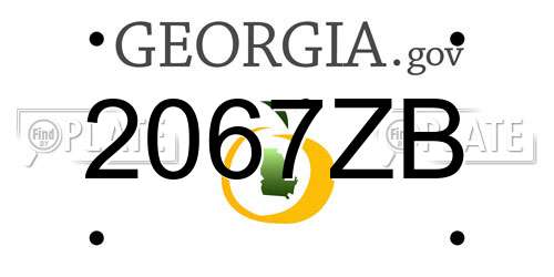 2067ZB Georgia License Plate