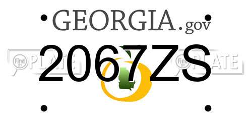 2067ZS Georgia License Plate